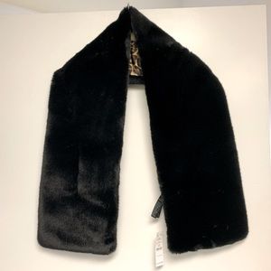 Black Faux Fur Scarf